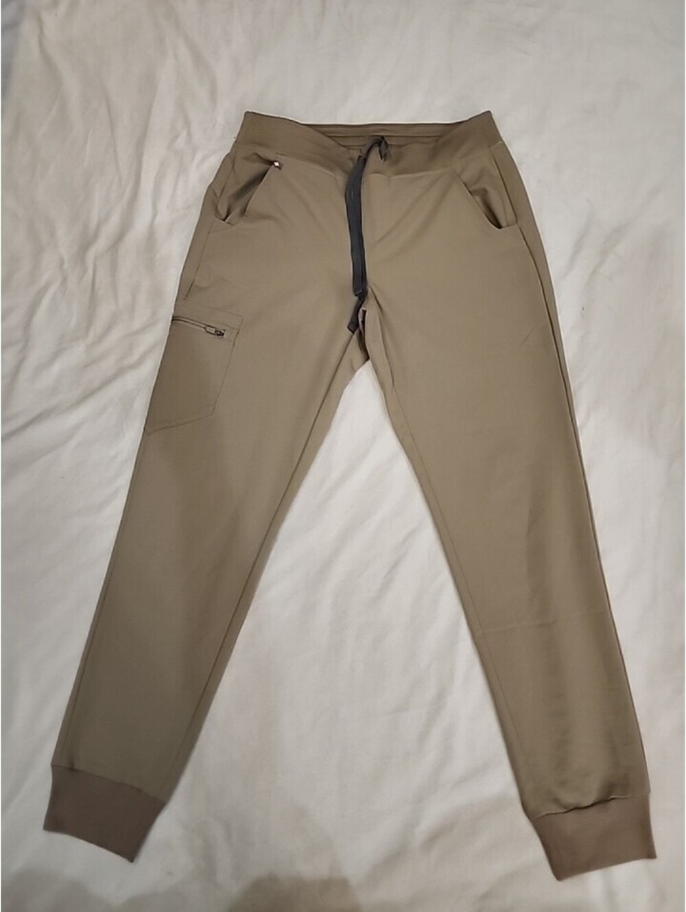 FIGS Technical Collection Zamora Jogger Scrubs Women S T Small Tall Khaki Beige